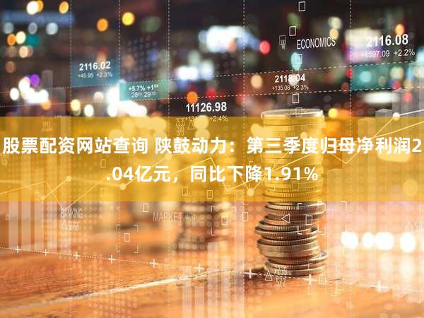 股票配资网站查询 陕鼓动力：第三季度归母净利润2.04亿元，同比下降1.91%