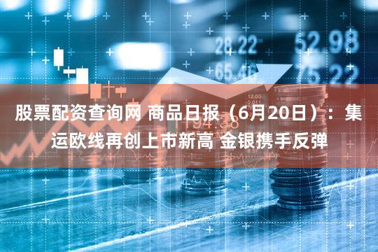 股票配资查询网 商品日报（6月20日）：集运欧线再创上市新高 金银携手反弹
