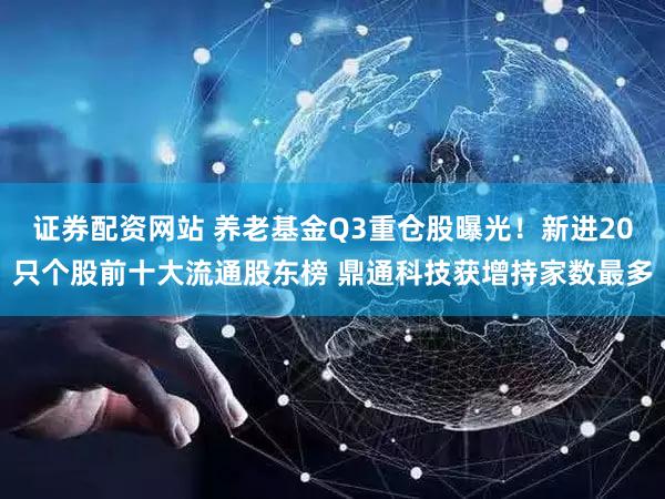 证券配资网站 养老基金Q3重仓股曝光！新进20只个股前十大流通股东榜 鼎通科技获增持家数最多
